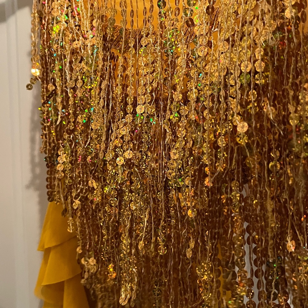 Weissman Golden Dance Costume with Sparkling Skirt - Picture 11 of 11